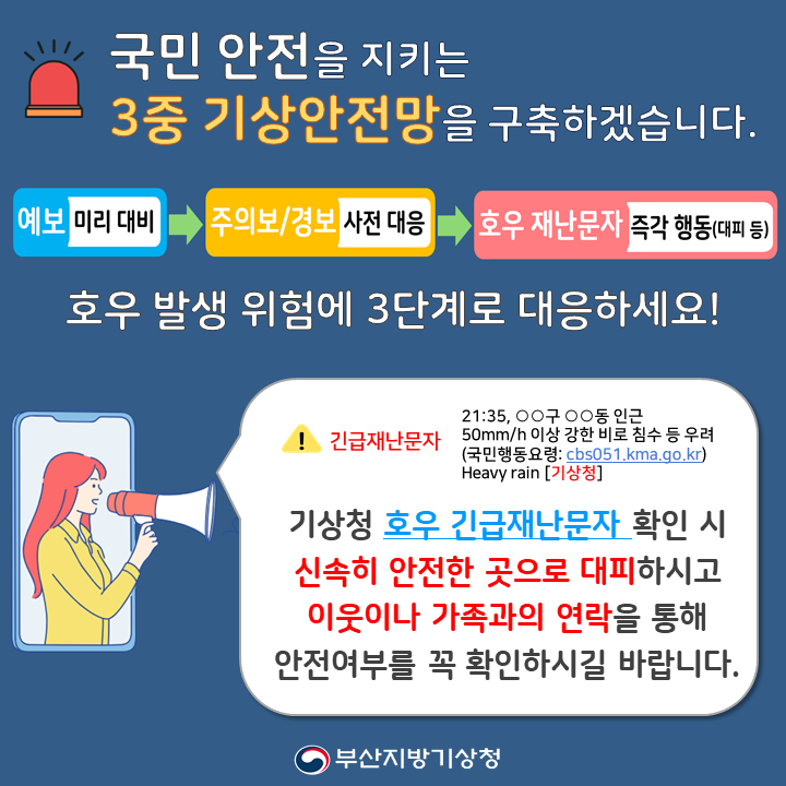 호우 긴급재난문자 직접발송 서비스 3번째 이미지